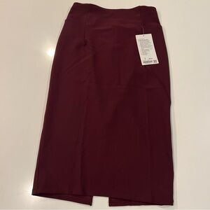 NWT Lululemon A New Route Elegant Burgundy Pencil Skirt Size 8